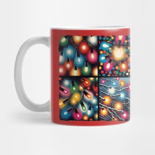 Luminous Lines: Pop Art's Twinkling Tapestry - Christmas Lights Mug